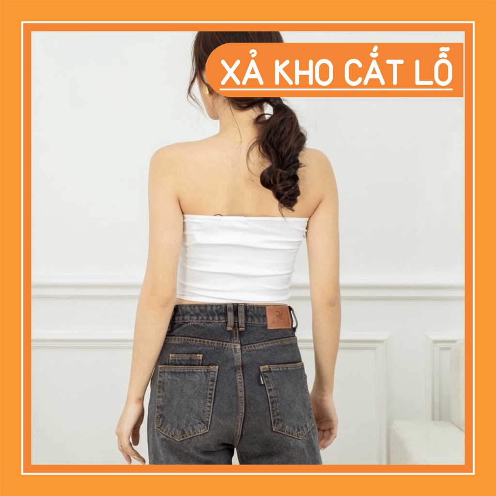 Áo ống croptop nữ kiểu ôm sexy chất thun cotton, quây ngang màu trơn mặc trong vest/sơmi, quay thun ngực đơn giản cao cấ