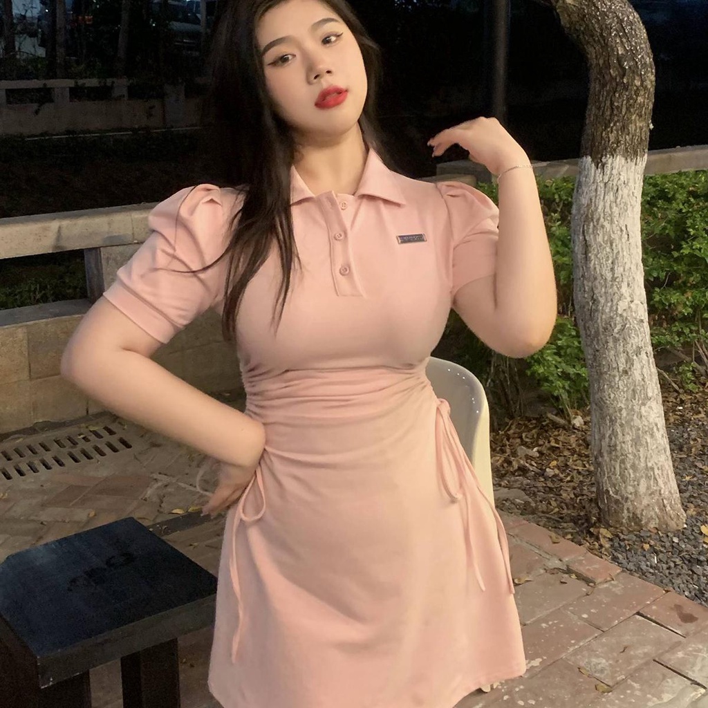 Đầm polo Tay Ngắn Dáng Ôm Thời Trang Mùa Hè Cho Nữ 150KG Ốp