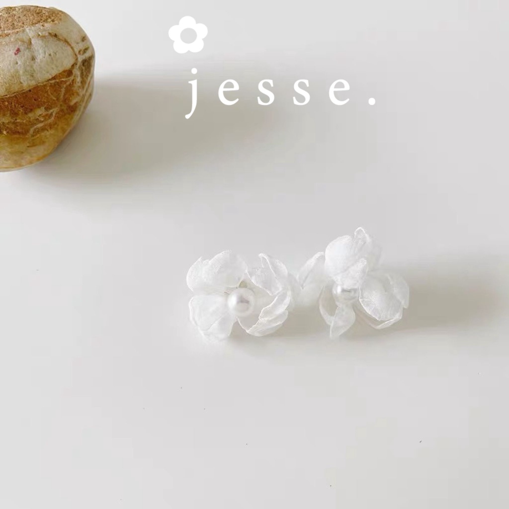 jesse store l Bông tai hoa vải J148