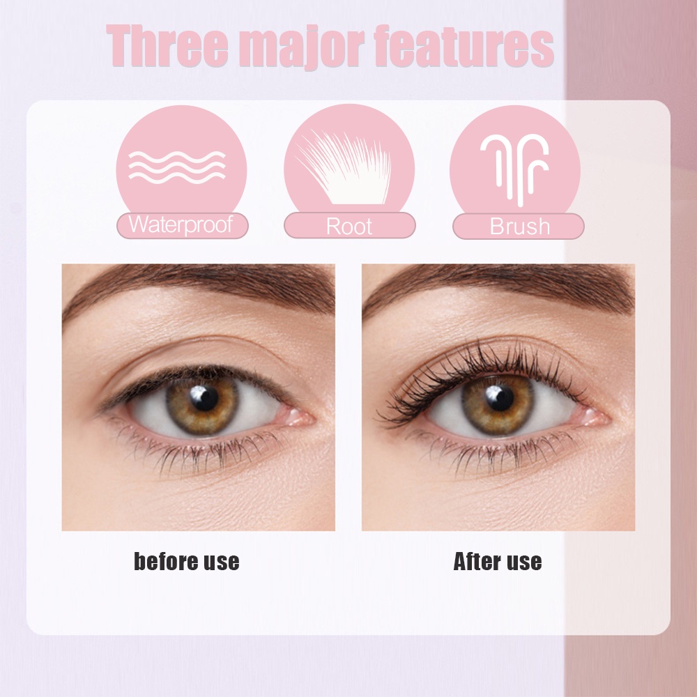 Mascara Sợi Tơ 4D Nhanh Khô Chống Thấm Nước Nhanh Khô Chuốt Mi Cong Dày Tự Nhiên Cho Nữ