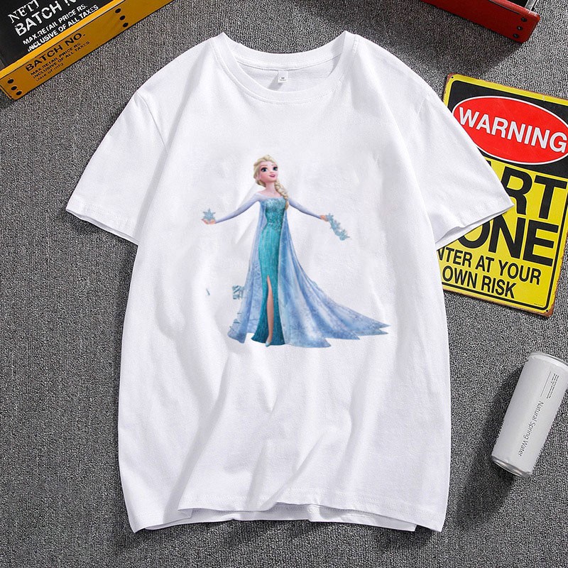 Áo Thun Phim Hoạt Hình Elsa Frozen Nữ Hoàng Băng Giá ( Có Size Trẻ Em ) 16.20