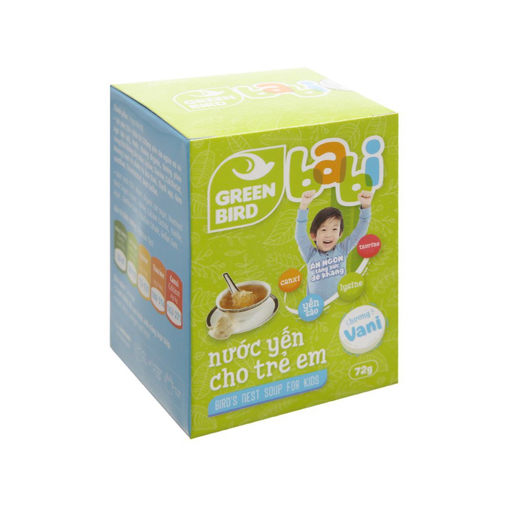 {HÀNG HOT} Nước Yến Green Bird Cho Trẻ Em Hương Vani hiệu NUTRI NEST - Hũ Đơn (72g)