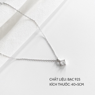 Dây chuyền bạc miuu silver, vòng cổ nữ đính đá elisie necklace - ảnh sản phẩm 3