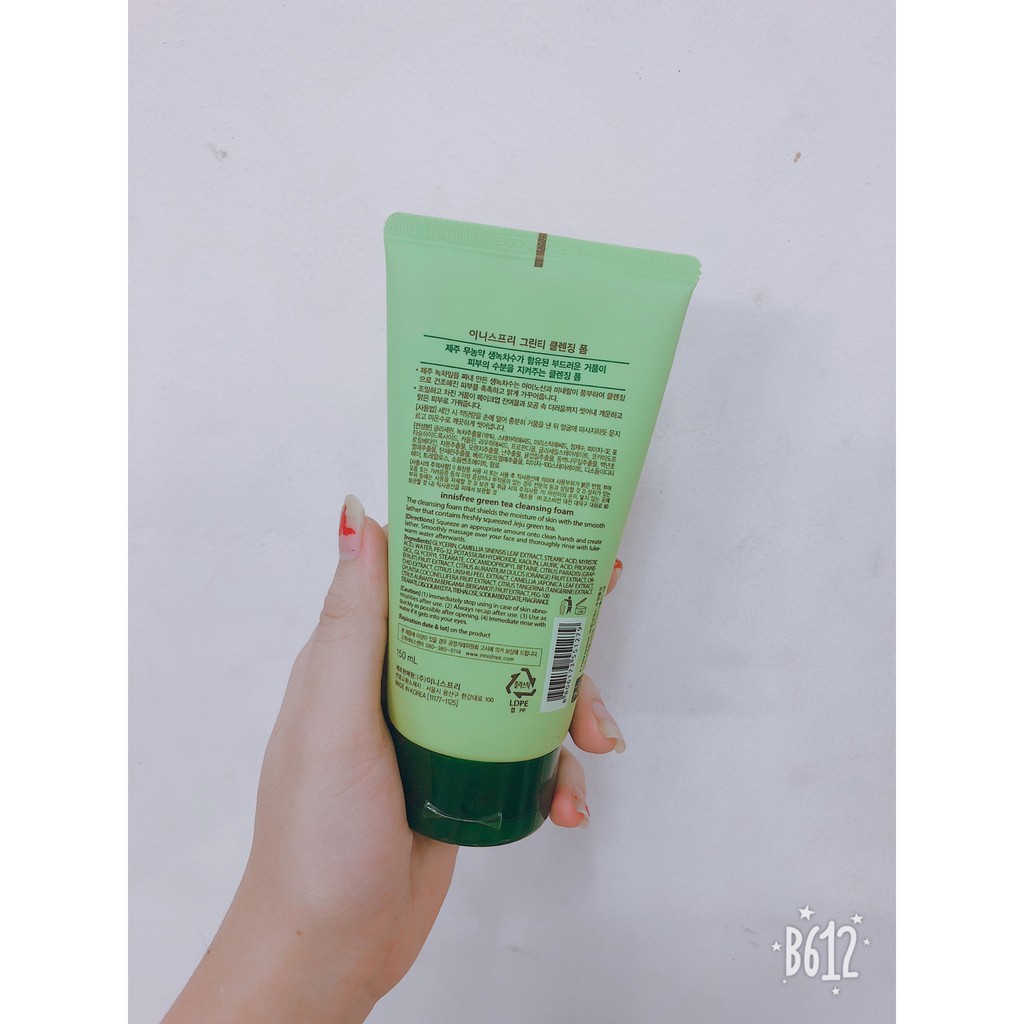 Sữa Rửa Mặt Trà Xanh Innisfree Green Tea Hydrating Amino Acid Cleansing Foam 150ml