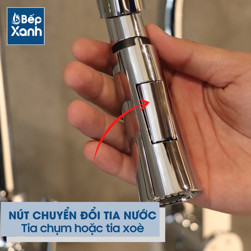 Vòi Rửa Chén Malloca K012C - Có Dây Rút - 2 Nguồn Nóng Lạnh