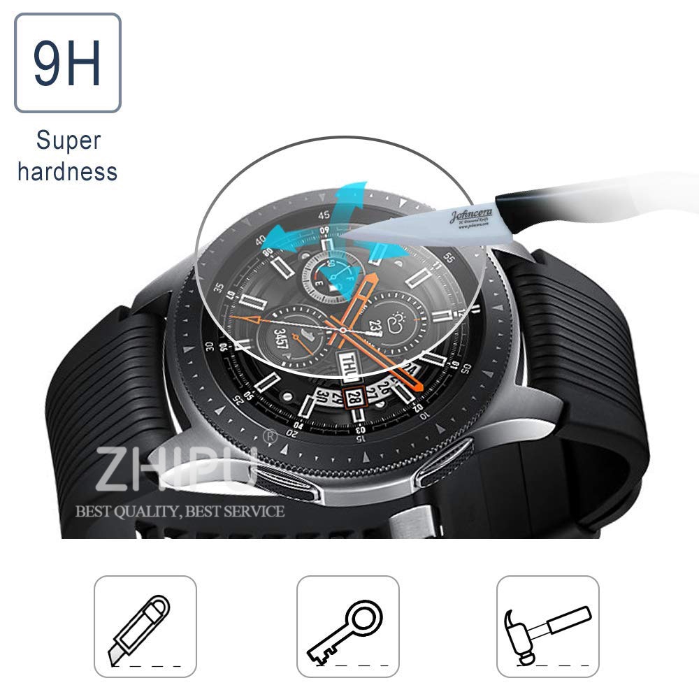 Set 2 Kính Cường Lực Bảo Vệ Màn Hình Đồng Hồ Samsung Galaxy Watch 46mm &amp; 42 mm 9h Premium Và Phụ Kiện