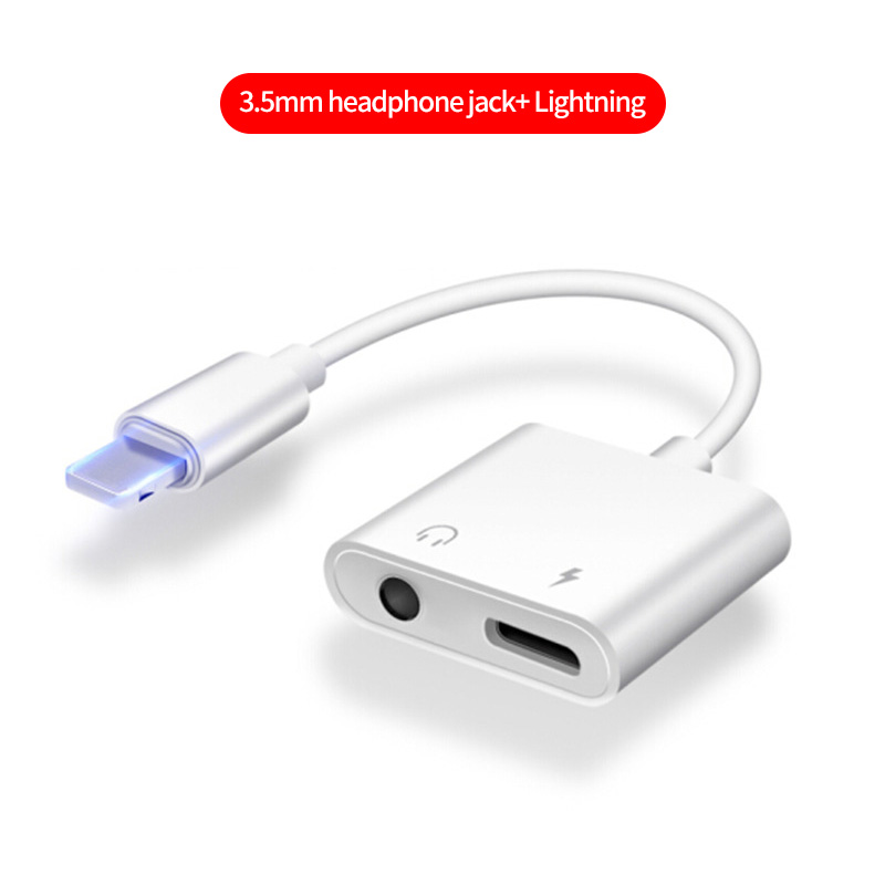 Dây cáp chia cổng sạc và tai nghe 3.5mm 4 trong 1 ANKNDO thích hợp cho Apple iPhone