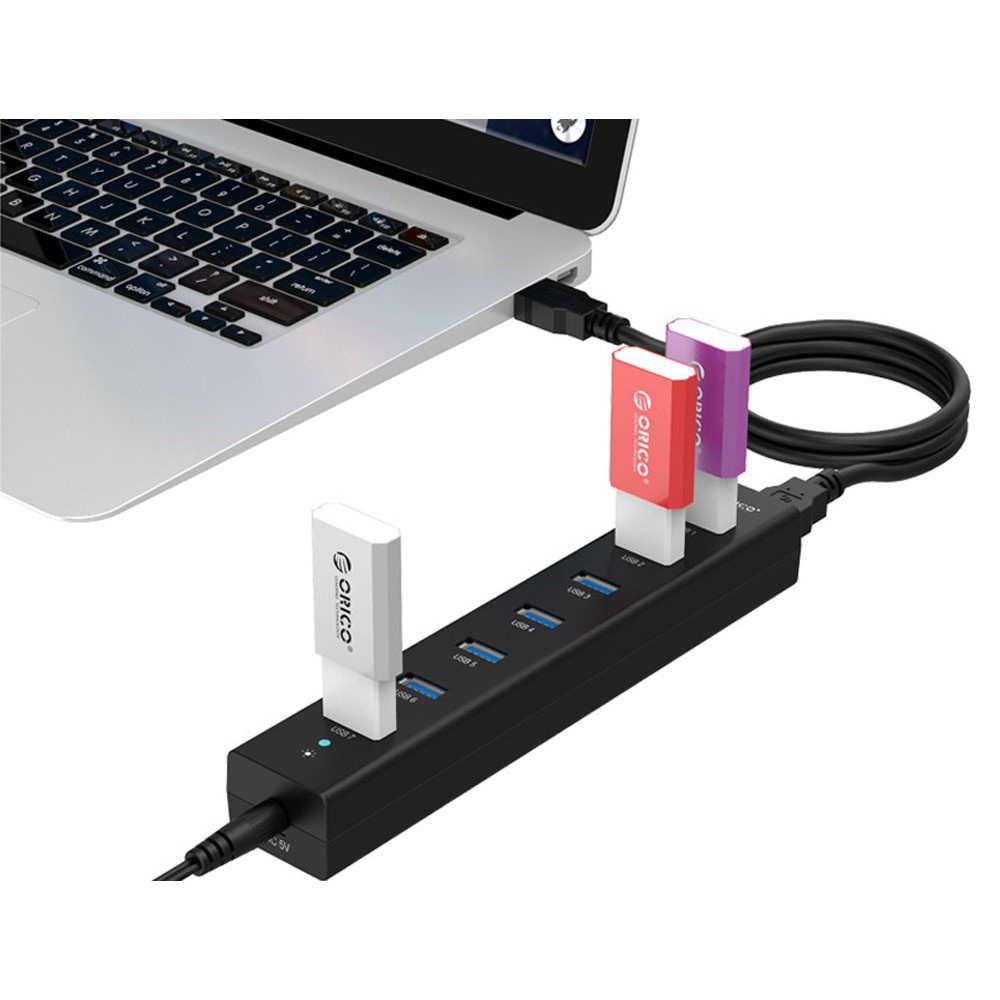 [Chính Hãng] Hub chia 7 cổng USB 3.0 Orico H7013-U3 + Kèm củ nguồn