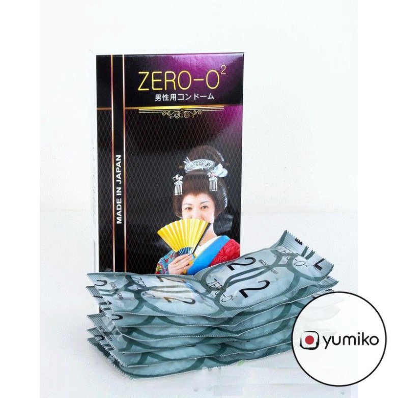 Bao Cao Su ZERO O2 - Siêu Mỏng - Chính Hãng Nhập Khẩu Nhật Bản - Hộp 12C