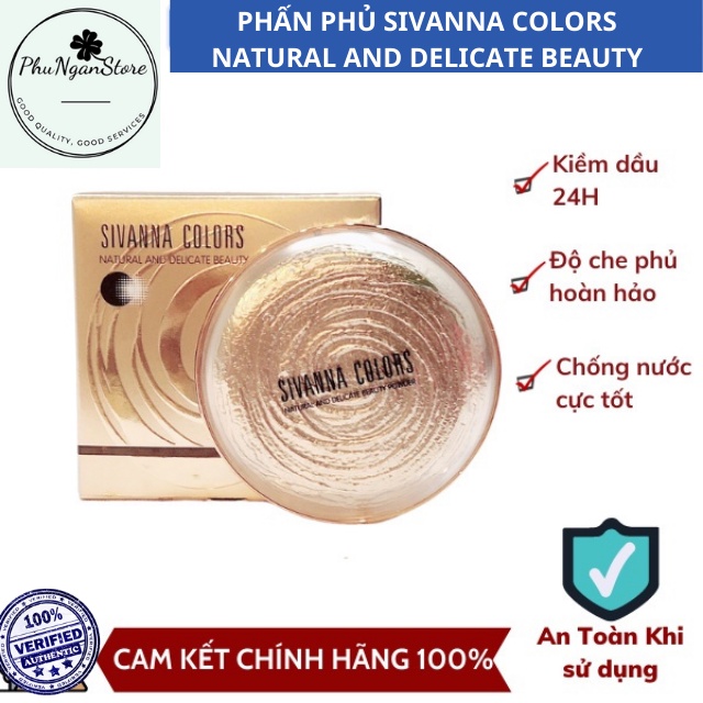 Phấn phủ bột kiềm dầu Sivanna Loose Powder và phấn nén Sivanna Super Cover Thái Lan