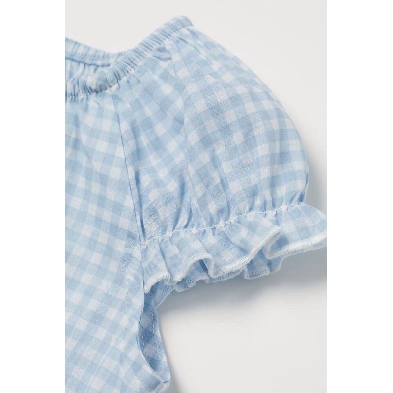 Set bộ H&M kẻ thô mỏng mềm mát cho bé gái