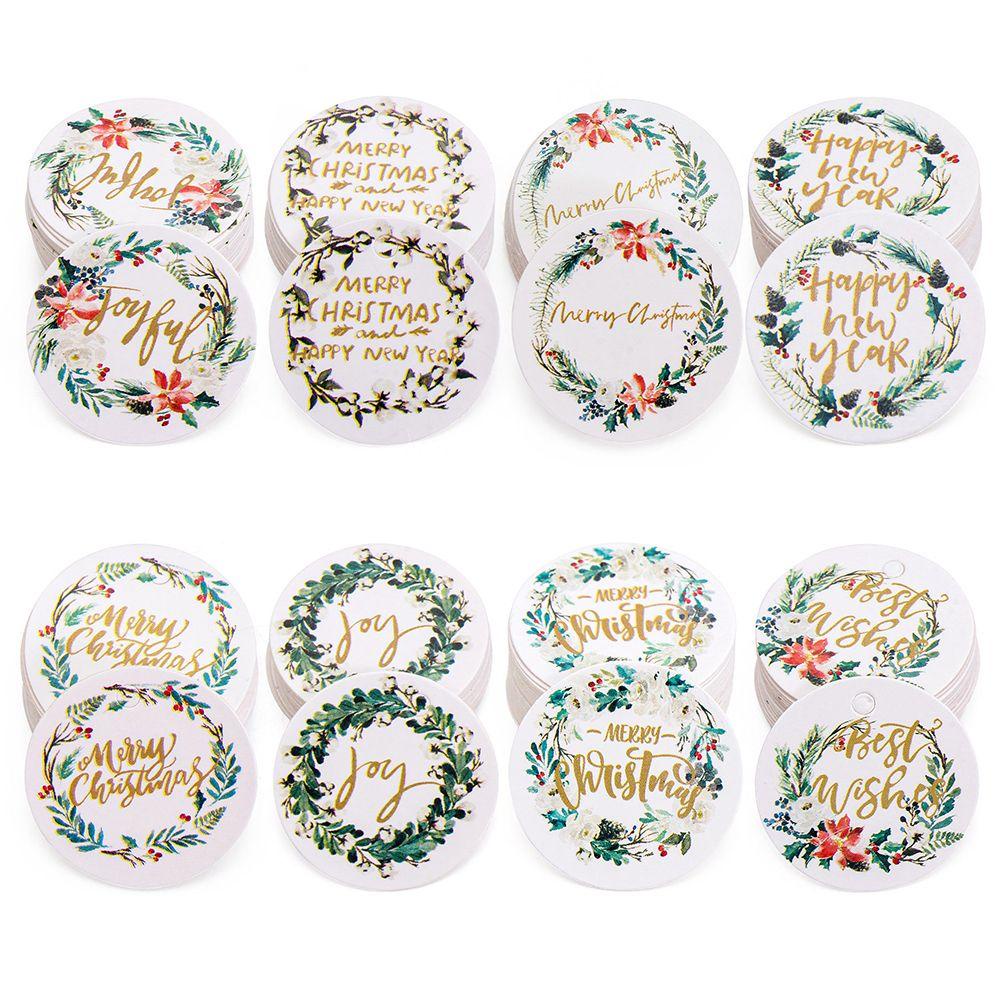 Set 100 Thẻ Giấy Hình Ông Già Noel Trang Trí Giáng Sinh