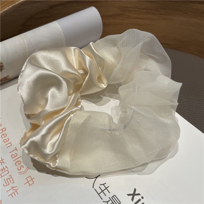 Thun buộc tóc nhiều màu trơn tùy chọn cỡ lớn thời trang cho nữ