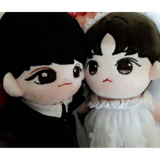 Váy cô dâu & Vest chú rể - Doll 20 cm