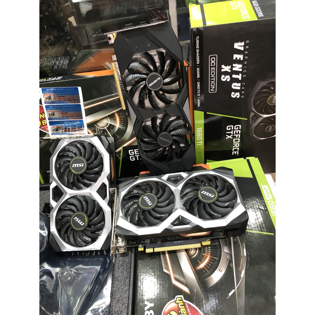 VGA gtx1660, gtx1660ti, gtx1660 super, gtx 1660 ti, card màn hình máy tính giga msi