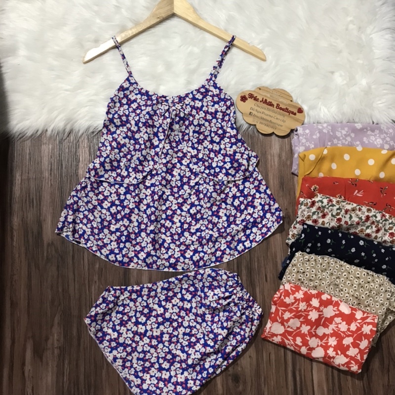 Đồ bộ dây mặc nhà, đồ bộ đùi 2 dây mát mềm siêu phẩm mùa hè (ảnh chụp thật)