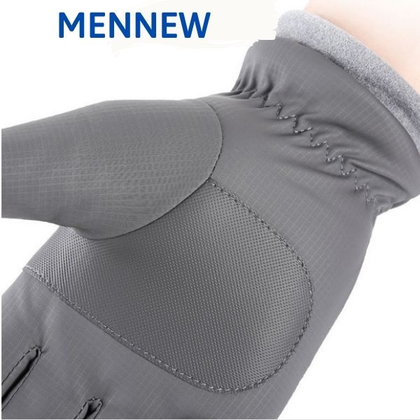 Găng Tay Da Nam Cao Cấp Lót Lông Dữ Ấm Mùa Đông Bao Tay Da Lộn Chống Nước Chống Rét Xe Máy Hà Nội GTLL.MenNew