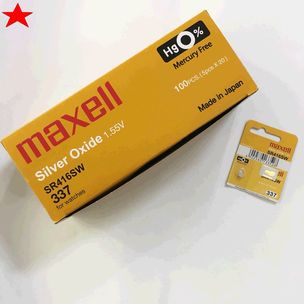 1 Viên Pin Đồng Hồ Maxell SR416SW-337 Chính Hãng