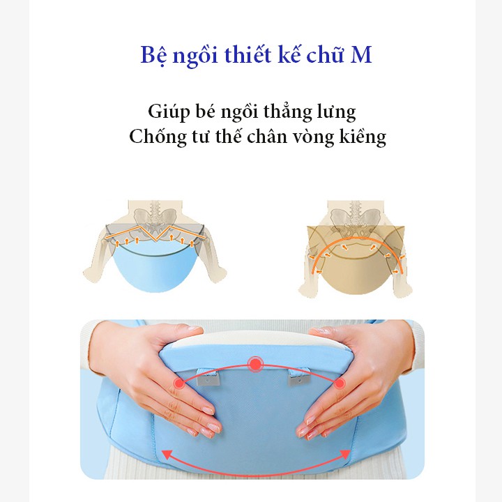 Địu em bé 6 tư thế chống gù Baby-S, Địu cho bé 0-2 tuổi đa năng vải lưới thoáng mát – SSS013