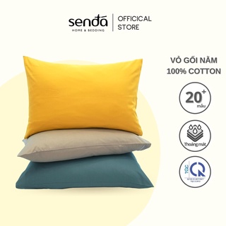 Vỏ gối nằm cotton thô lụa SEN ĐÁ 50x70 45x65 cm trơn màu cao cấp