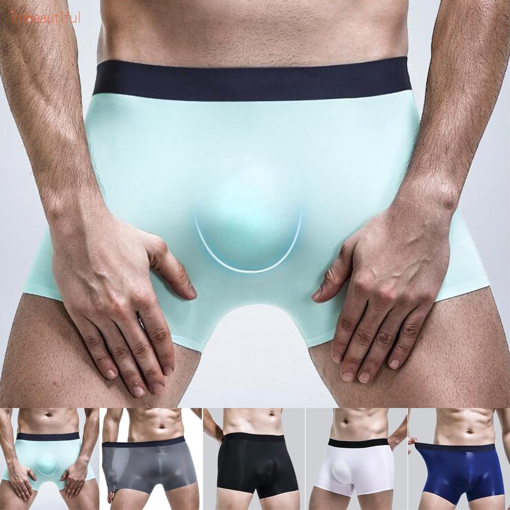 Quần lót boxer màu trơn không đường may 5 màu sắc tùy chọn chất lượng cao thời trang mới quyến rũ dành cho nam