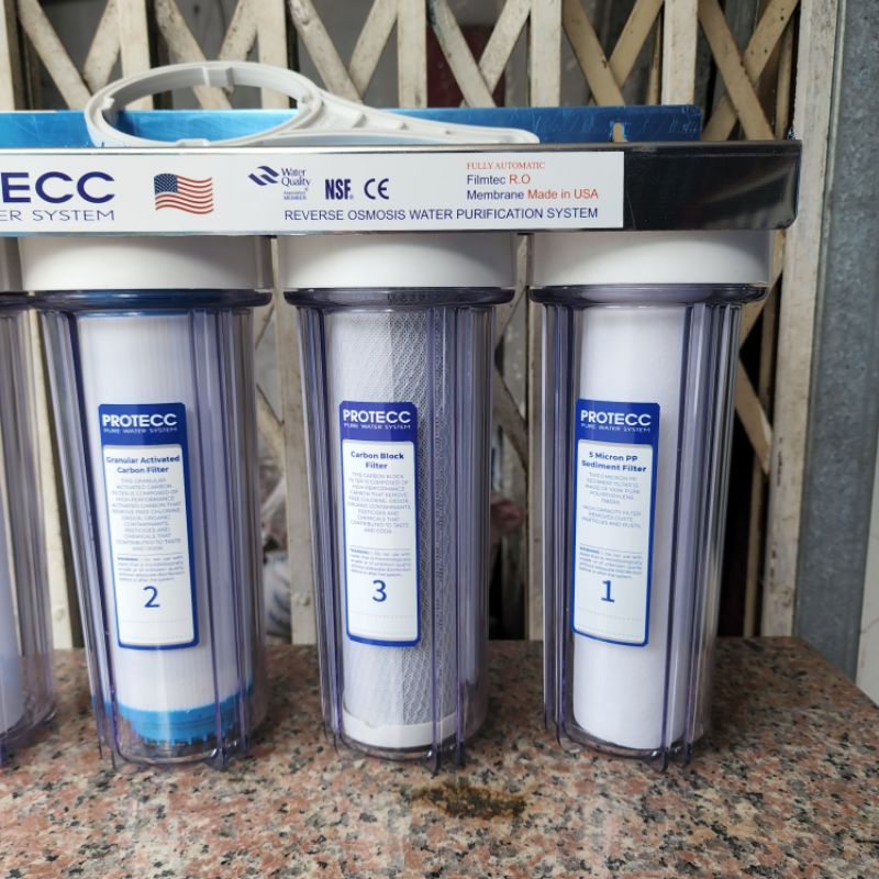 BỘ 4 CẤP LỌC  ⚡️ XẢ KHO ⚡️ 10 INCH 2 RON - CHỊU ÁP TỐT PHÙ HỢP CHUNG CƯ - BỘ 4 LỌC THÔ ĐẦU NGUỒN