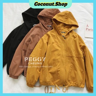 Áo khoác kaki nữ hàn quốc siêu đẹp cá tính chất liệu kaki đẹp