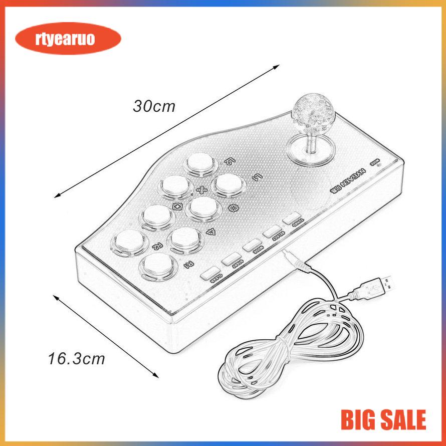 3 In 1 USB Wired Game Controller Arcade Fighting Joystick Stick Gaming Console
