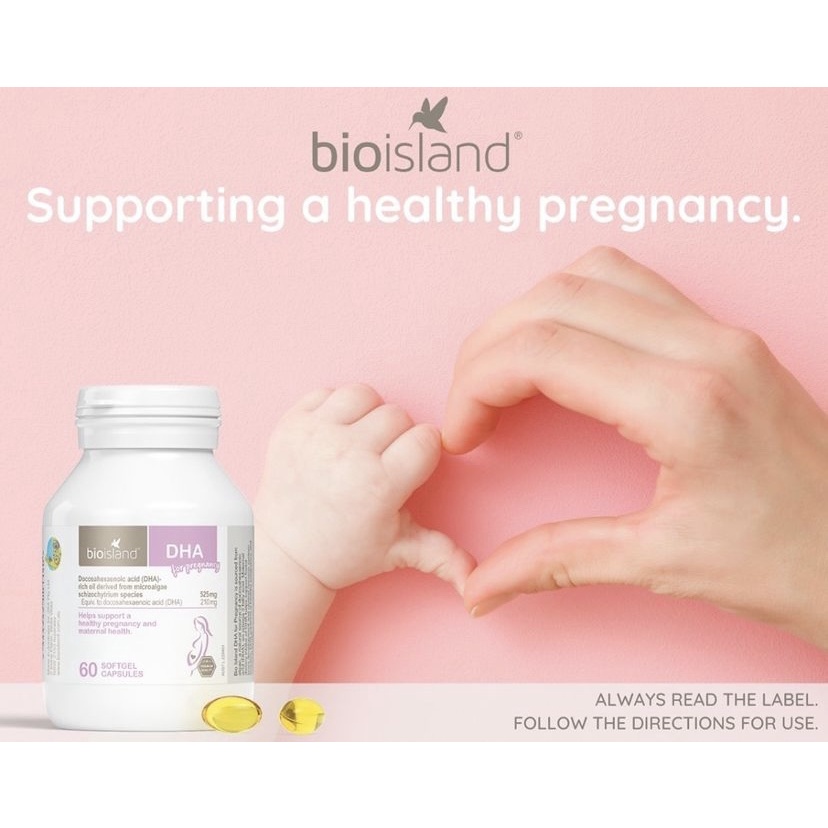 DHA Bioisland Úc 60 viên cho bà bầu và mẹ sau sinh cho con bú