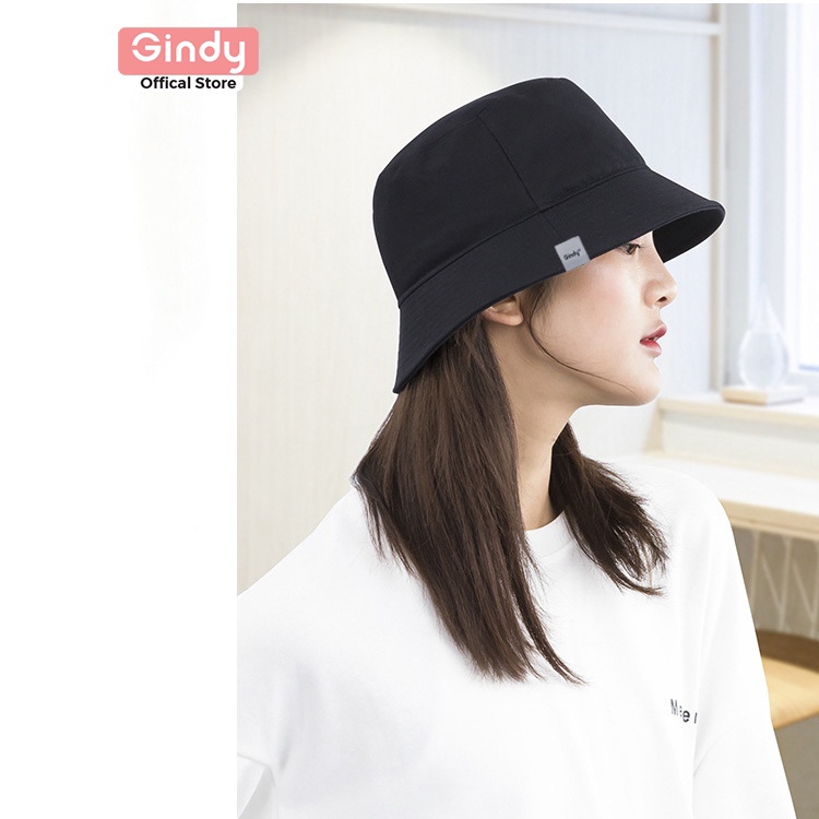 Nón bucket nam nữ GINDY mũ vành cụp trơn thời trang phong cách Ulzzang Unisex M001