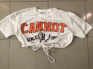[HÌNH_THẬT_CUỐI] Áo croptop CANNOT rút dây bo eo
