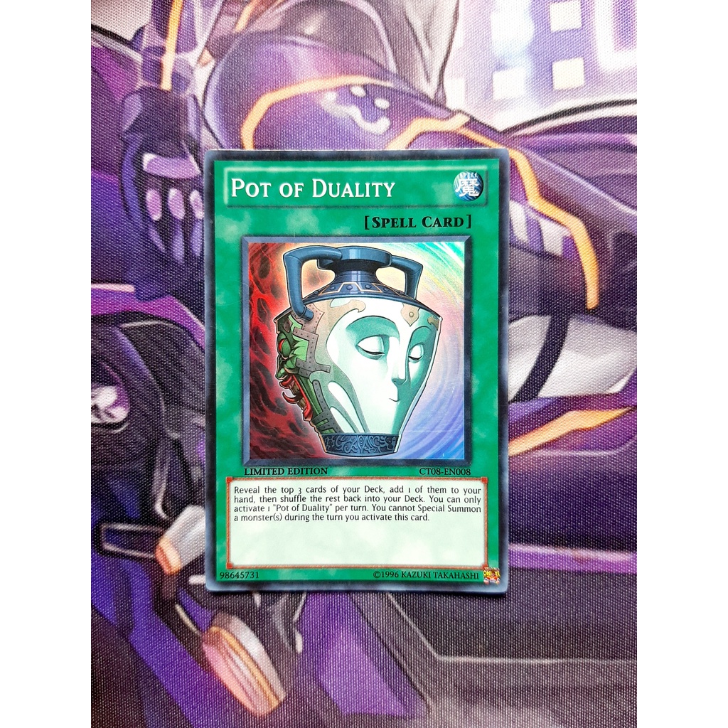 Thẻ Bài Yugioh Mint90 Spell Pot of Duality - CT08-EN008 - Super Rare
