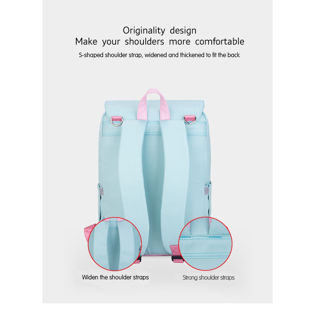 Túi xách tích hợp ba lô đựng tã bình sữa cho mẹ và bé chất liệu vải Oxford in họa tiết Disney mang đi du lịch tiện lợi