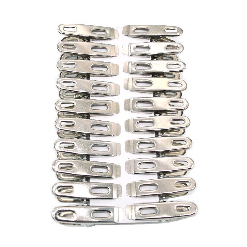 sỉ 10 kẹp quần áo lỗ vuông bằng inox 304 siêu chắc siêu bền