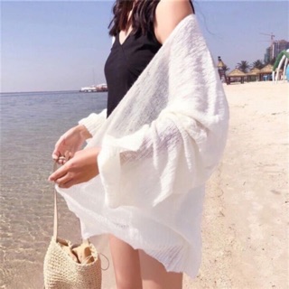 Áo Cadigan Mỏng Ống Tay Rộng