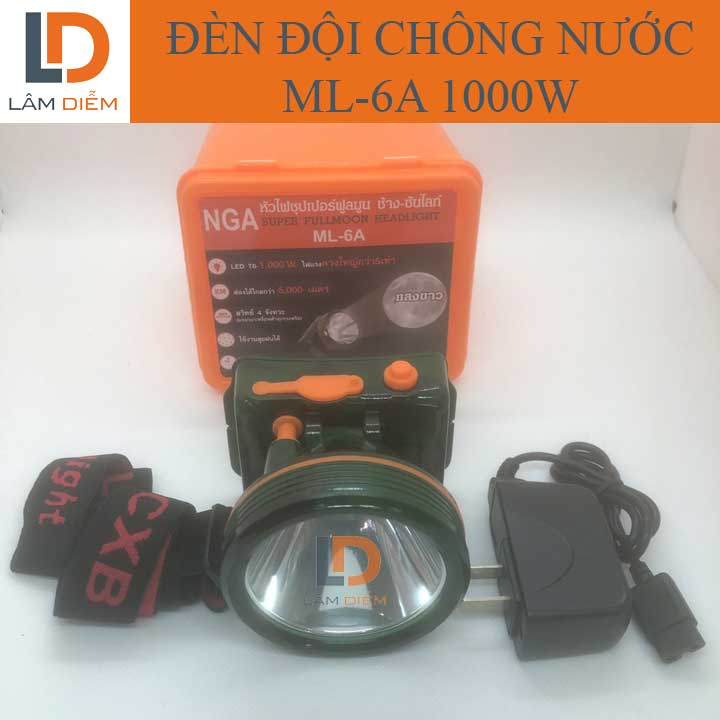 ĐÈN ĐỘI PIN SẠC CAO CẤP CHỐNG NƯỚC 2 PIN SIÊU SÁNG ML-6A