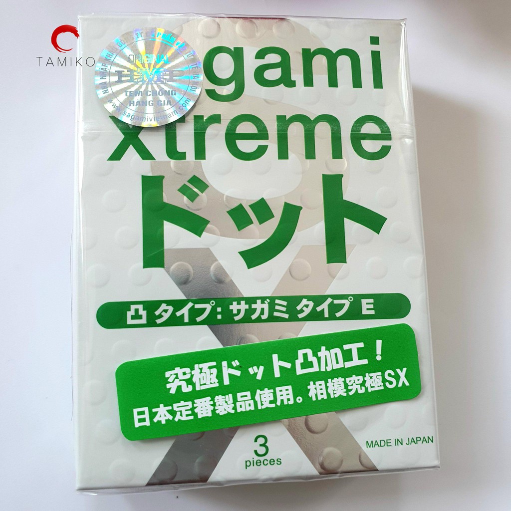 Bao cao su Gai Bi SAGAMI XTREME WHITE - Xuất Xứ Nhật Bản-  Hộp 3 Cái