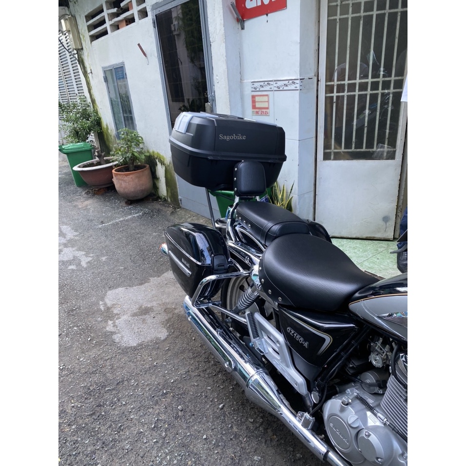 Thùng xe GZ 150A, thùng Givi B45NM và baga givi lắp cho GZ150A, hàng chính hãng, bảo hành 2 năm