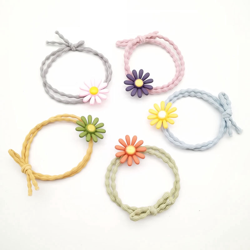 Chun buộc tóc hoa cúc nhiều màu sắc 062201
