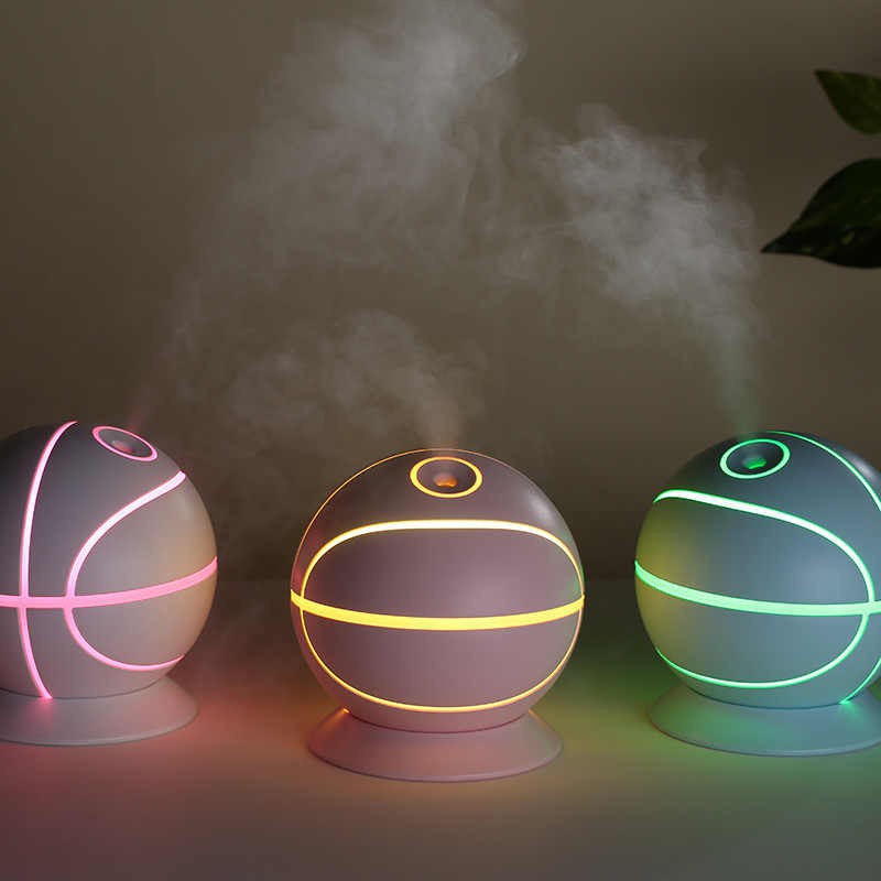 Máy phun sương siêu âm khử trùng để bàn hình quả bóng có đèn led