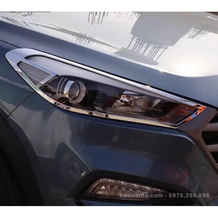 ốp Đèn Pha Hậu Tucson 2016 2017 2018 2019 2020 2021 Mạ Crom