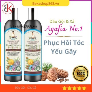 [Thiên Nhiên] Dầu Gội - Xả Agafia No.1 Phục hồi Tóc Gãy Giúp Tóc Chắc Khỏe Keo Ong Cây Bách Hương 550ml