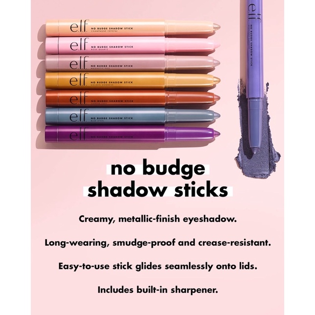 Phấn mắt dạng thỏi kiêm kẻ mắt mí trong eyeliner e.l.f Elf elf no budge eyeshadow stick