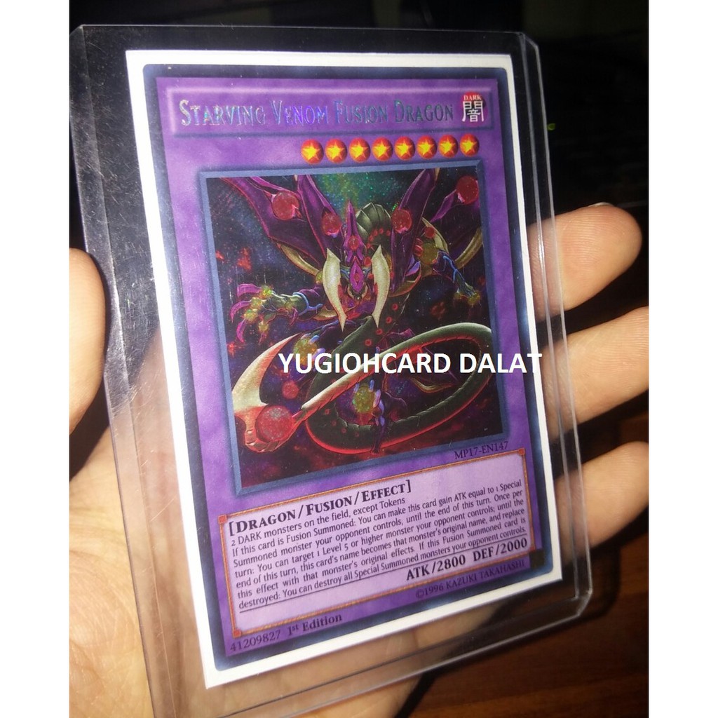 Thẻ bài yugioh chính hãng Starving Venom Fusion Dragon – Secret Rare Fpro