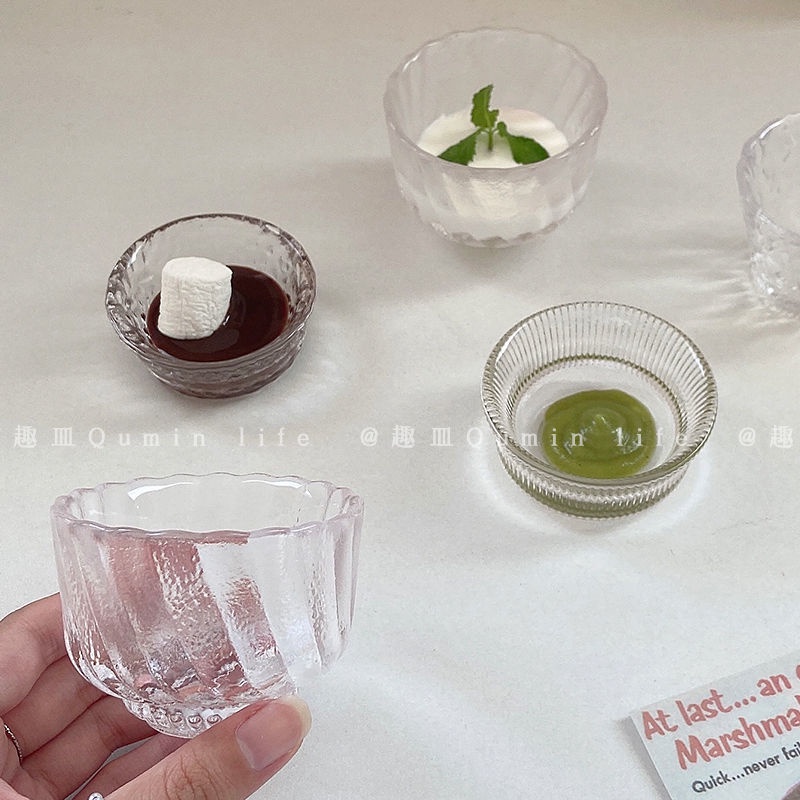 Cốc Đựng Nước Chấm/ Nước Chấm Bằng Kính Đục Cỡ Nhỏ Phong Cách Nhật Bản Độc Đáo