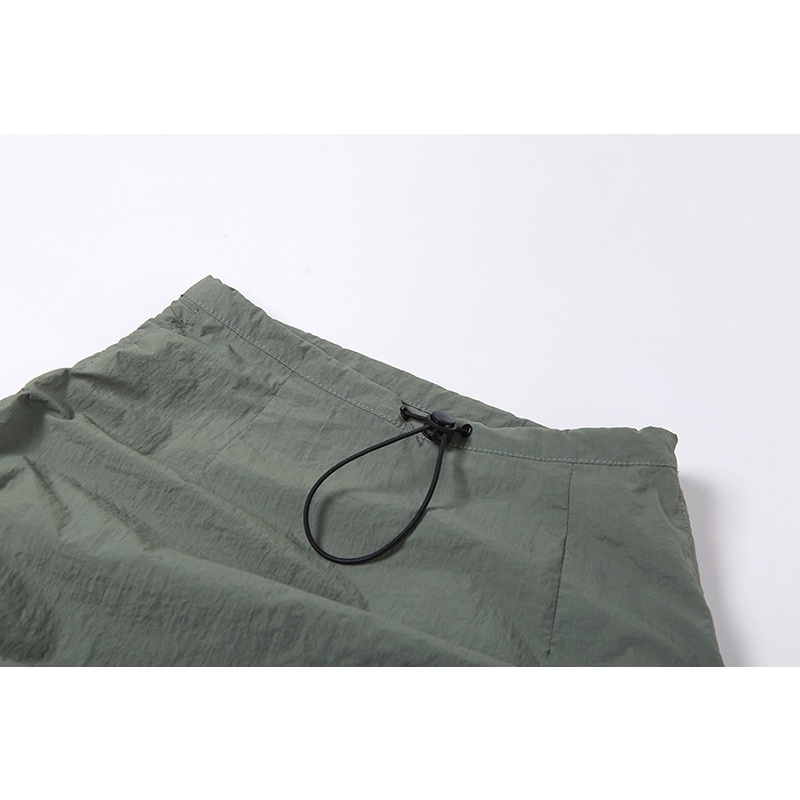 Chân Váy Xếp Ly Lưng Cao Phối Dây Rút Và Khóa Kéo Thời Trang Cho Nữ