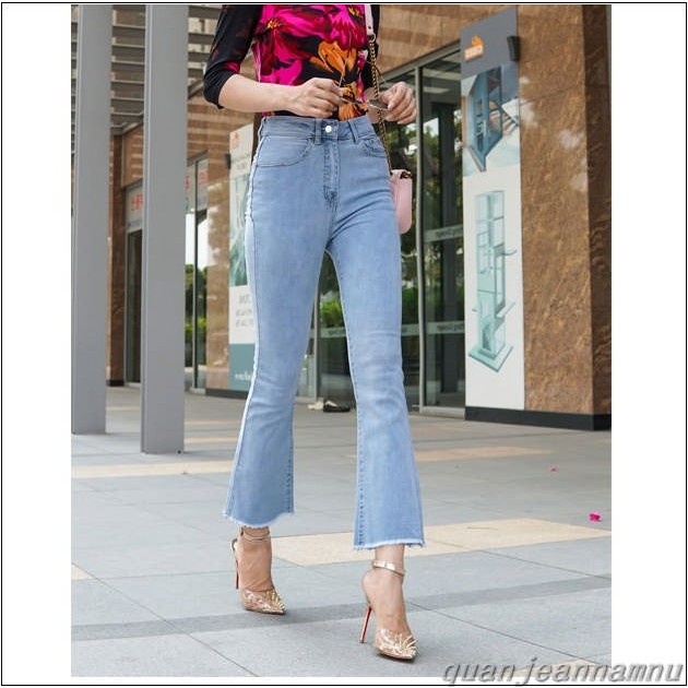 Quần jean nữ ỐNG LOE XANH NHẠT 963 LOE1#3
