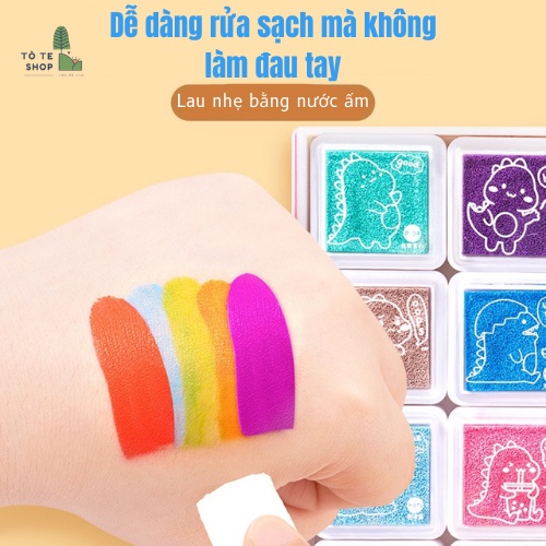 Màu Vẽ Ngón Tay Finger Album Kèm 30 Tranh Hình , Màu Vẽ Diy Finger An Toàn Cho Bé Dễ Dàng Rửa Bàng Nước Sạch
