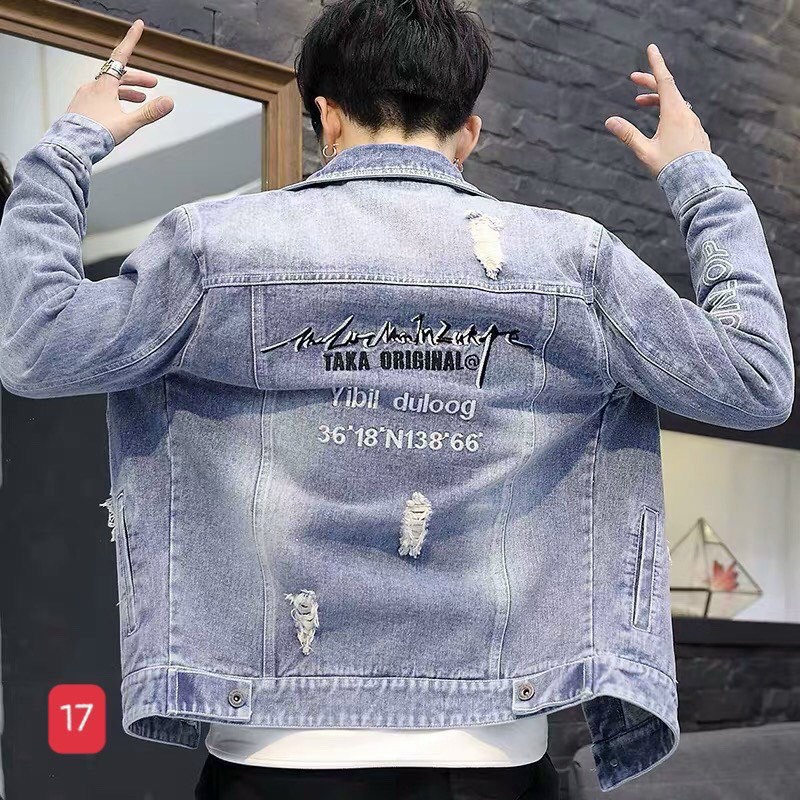 Áo khoác jean nam cao cấp ❤️FREESHIP❤️ Áo khoác bò nam đẹp chất jeans co giãn thời trang trẻ trung Tô Tồ Shop - AKJN17