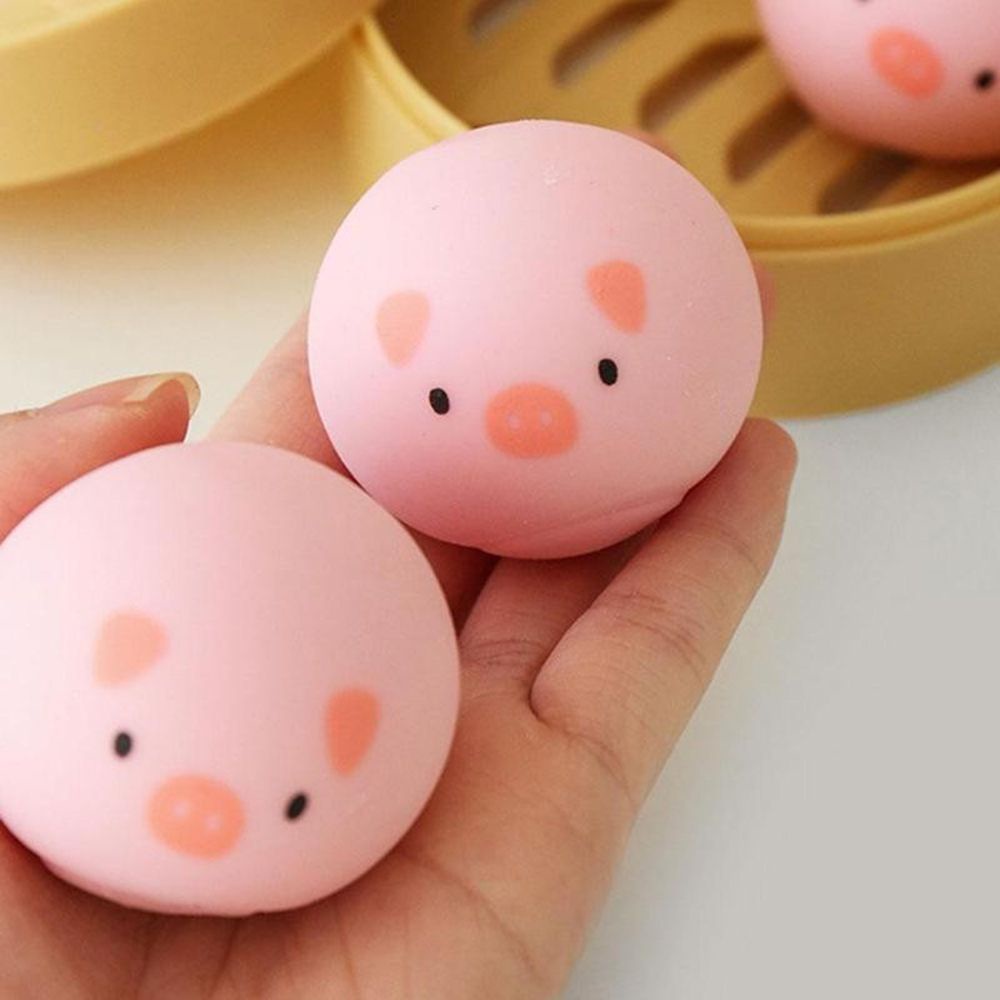 Đồ Chơi Nắn Bóp Đàn Hồi Giảm Stress Hình Miếng Bánh Bao Mềm